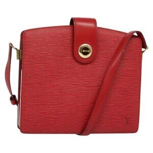 LOUIS VUITTON Epi Capuchin Shoulder Bag Red